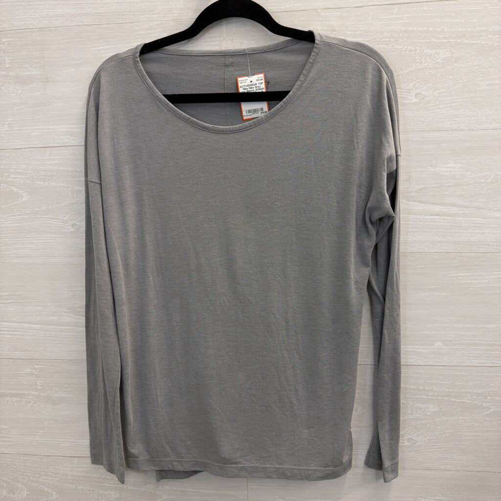 Nike Grey Long Sleeve Athletic Top Small