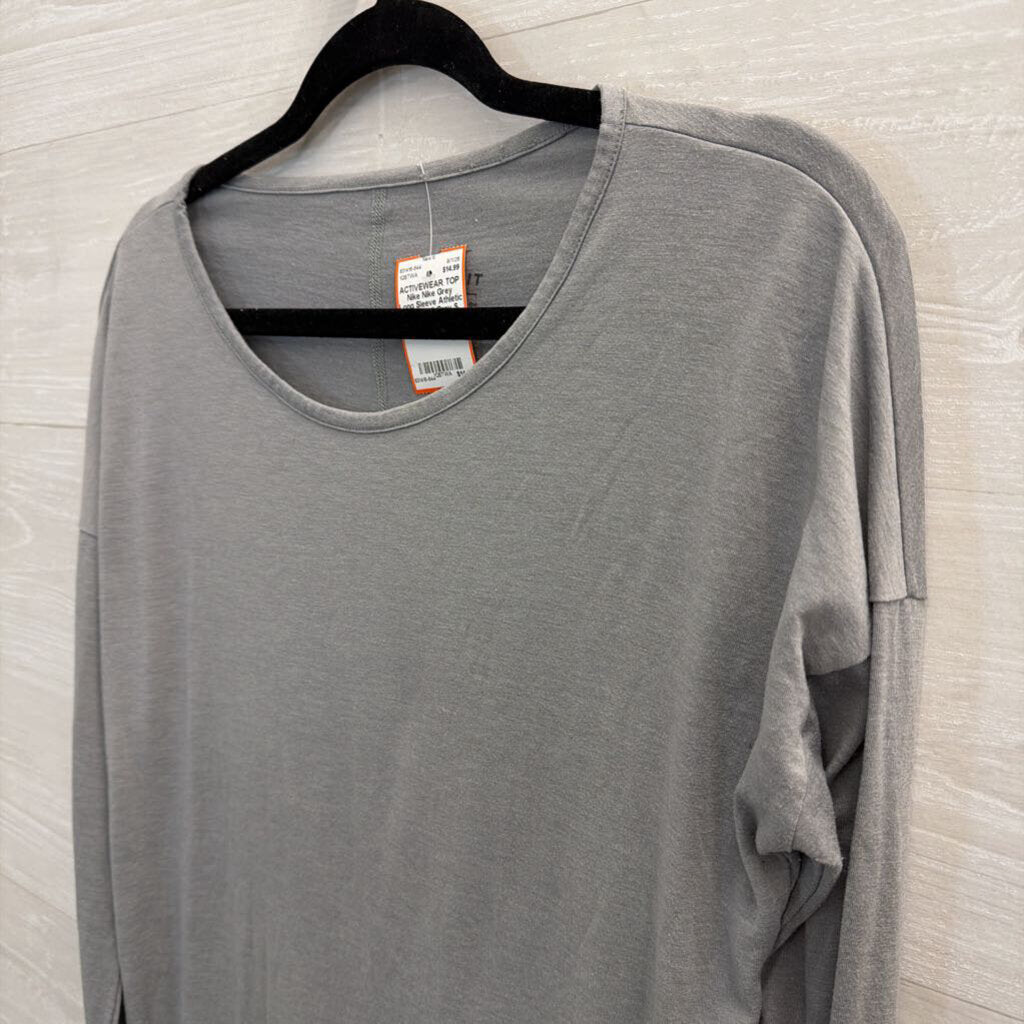 Nike Grey Long Sleeve Athletic Top Small