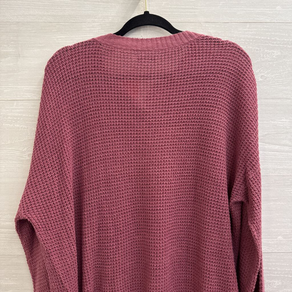 American Eagle Purple Knit Long Sleeve Sweater Top Medium