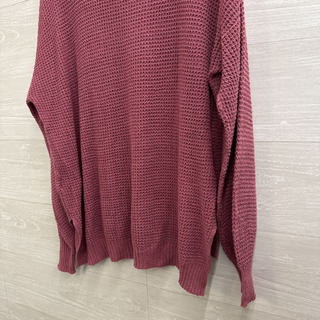 American Eagle Purple Knit Long Sleeve Sweater Top Medium
