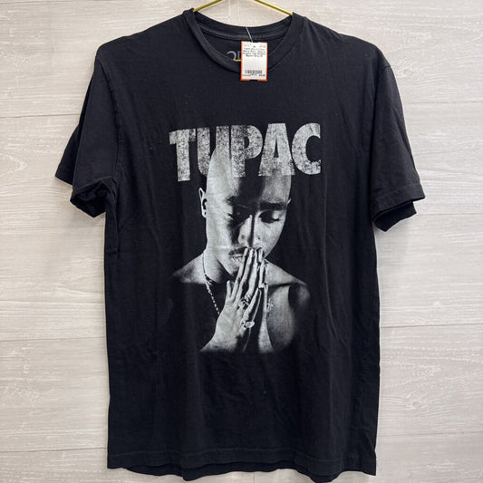 2 Pac Black Short Sleeve Graphic Tee Medium