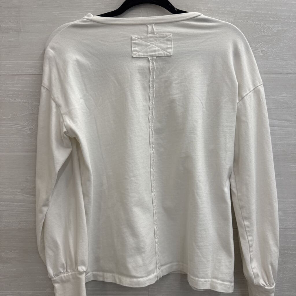 White Long Sleeve Top Small