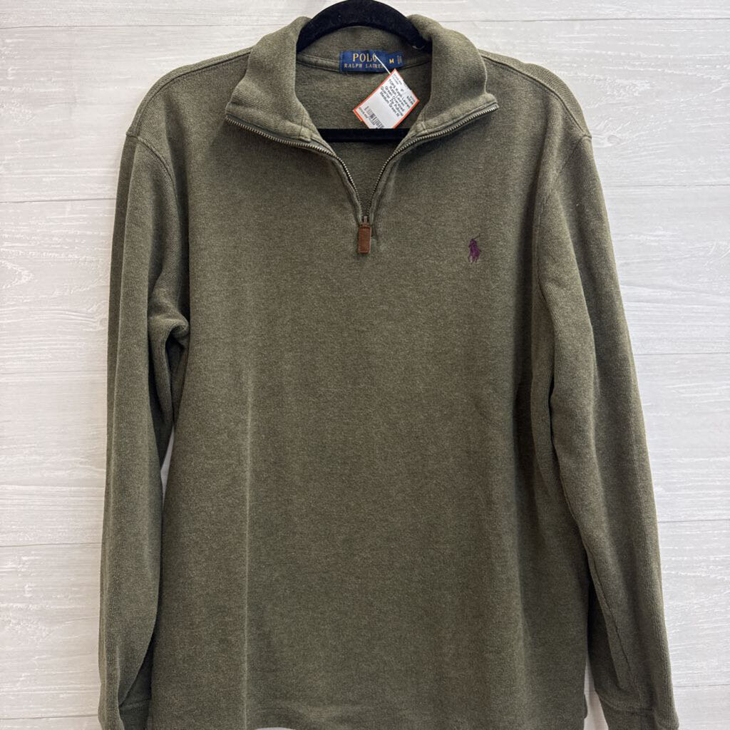 Ralph Lauren Green Oversized Quarter Zip Pullover Medium