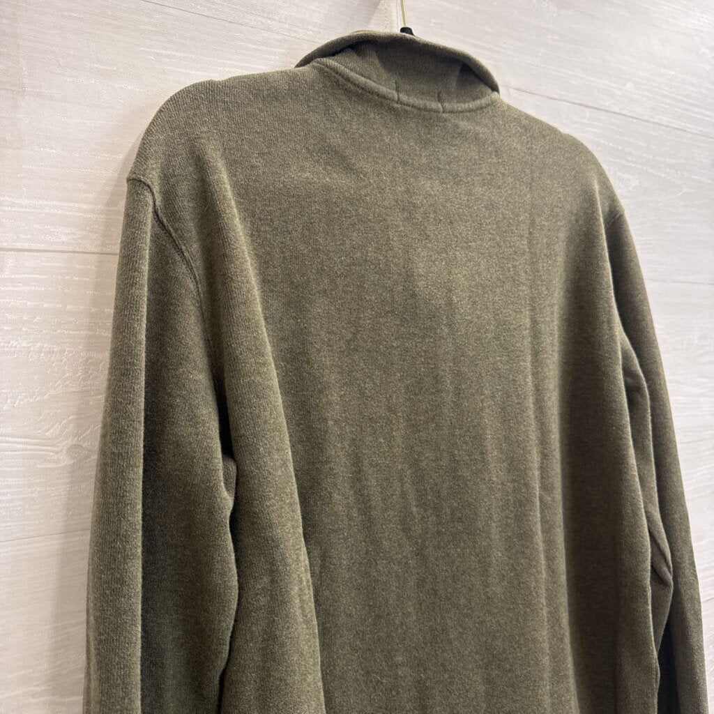 Ralph Lauren Green Oversized Quarter Zip Pullover Medium