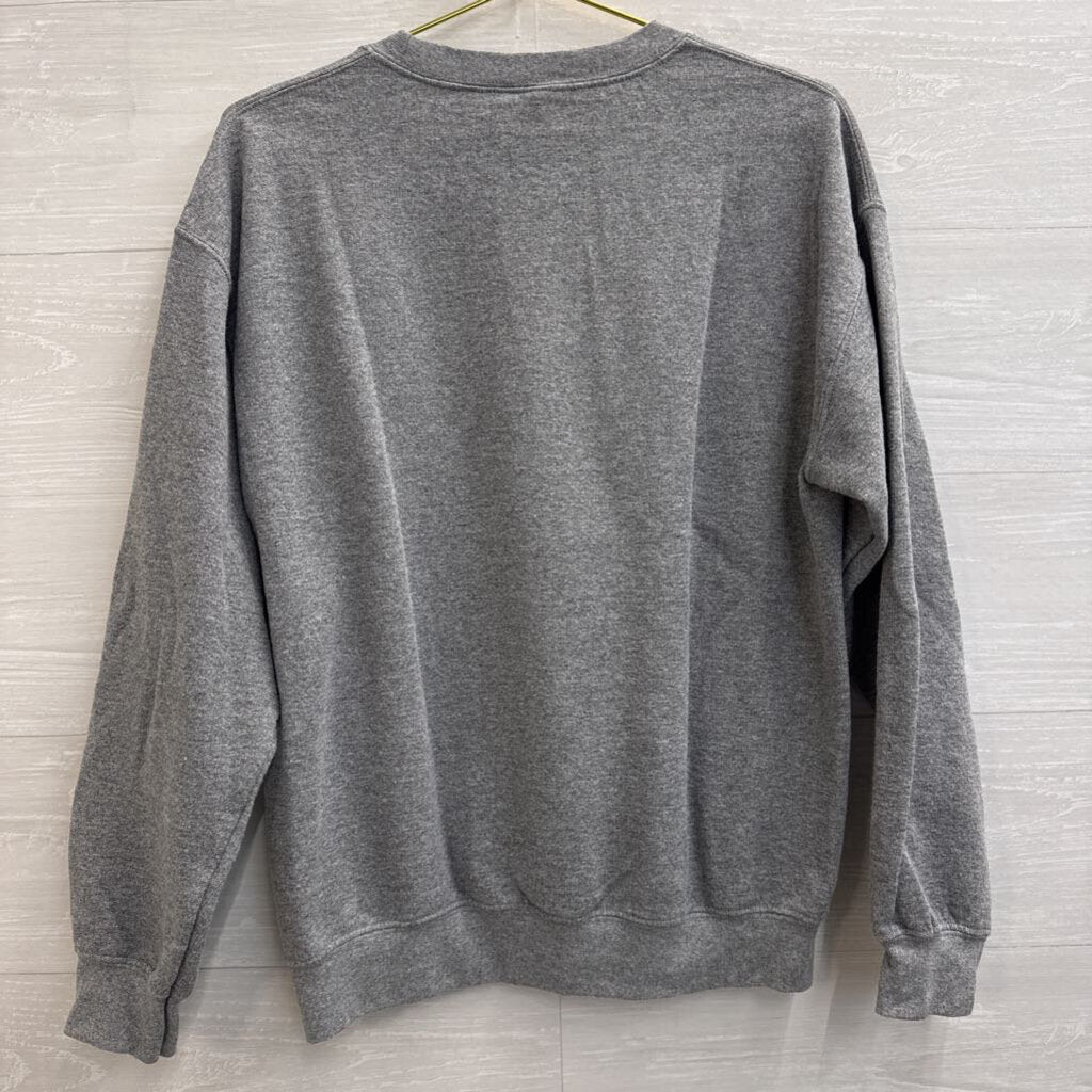 Grey Camping Crew Crewneck Sweatshirt Medium