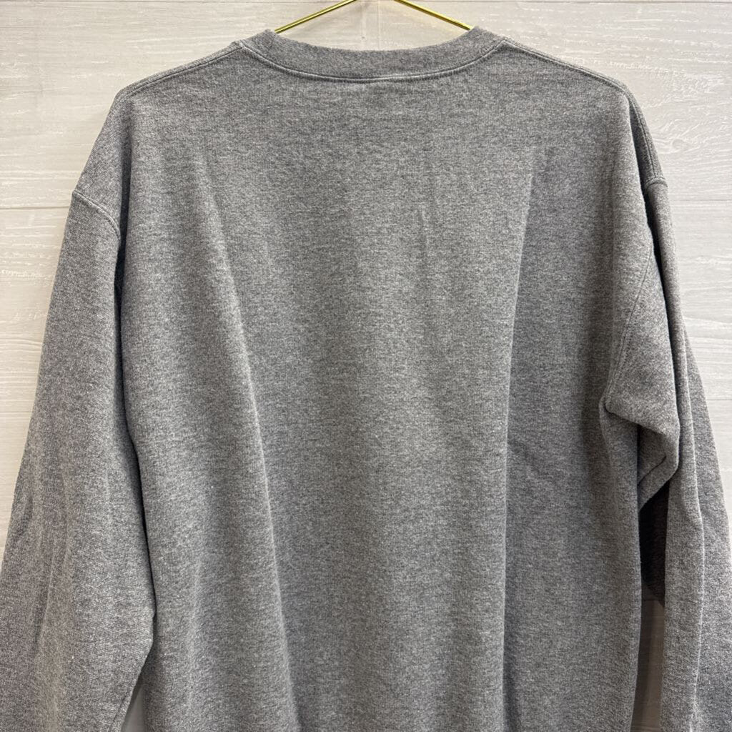 Grey Camping Crew Crewneck Sweatshirt Medium
