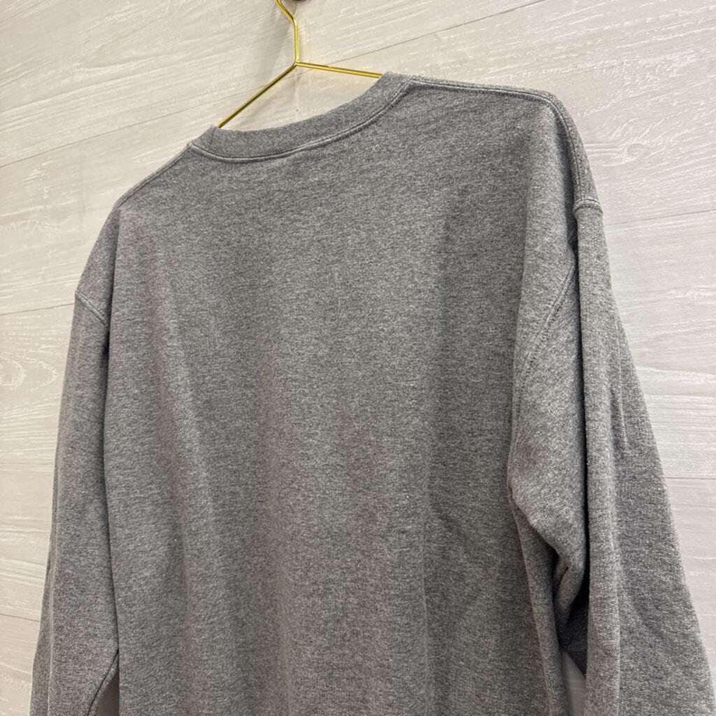 Grey Camping Crew Crewneck Sweatshirt Medium