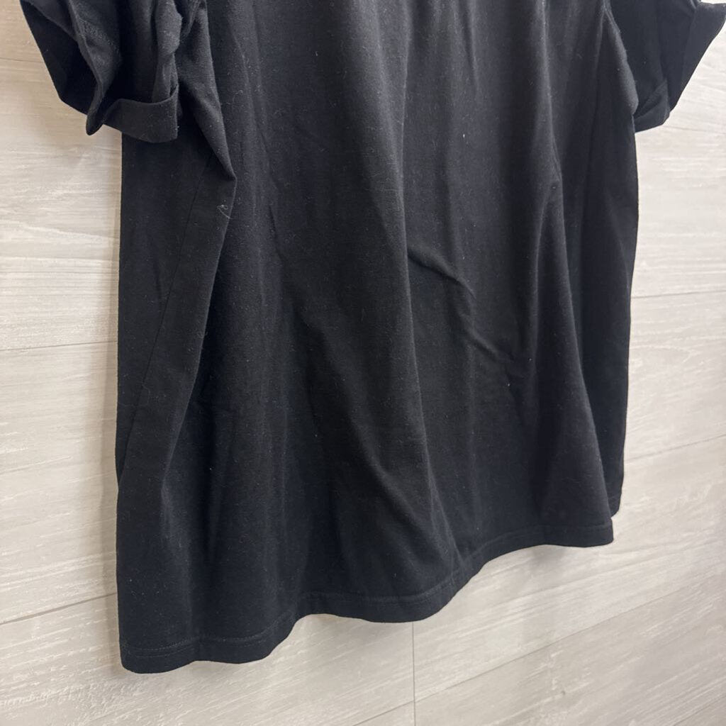 Grey/ Silver Ghost Print Short Sleeve Top 2XL