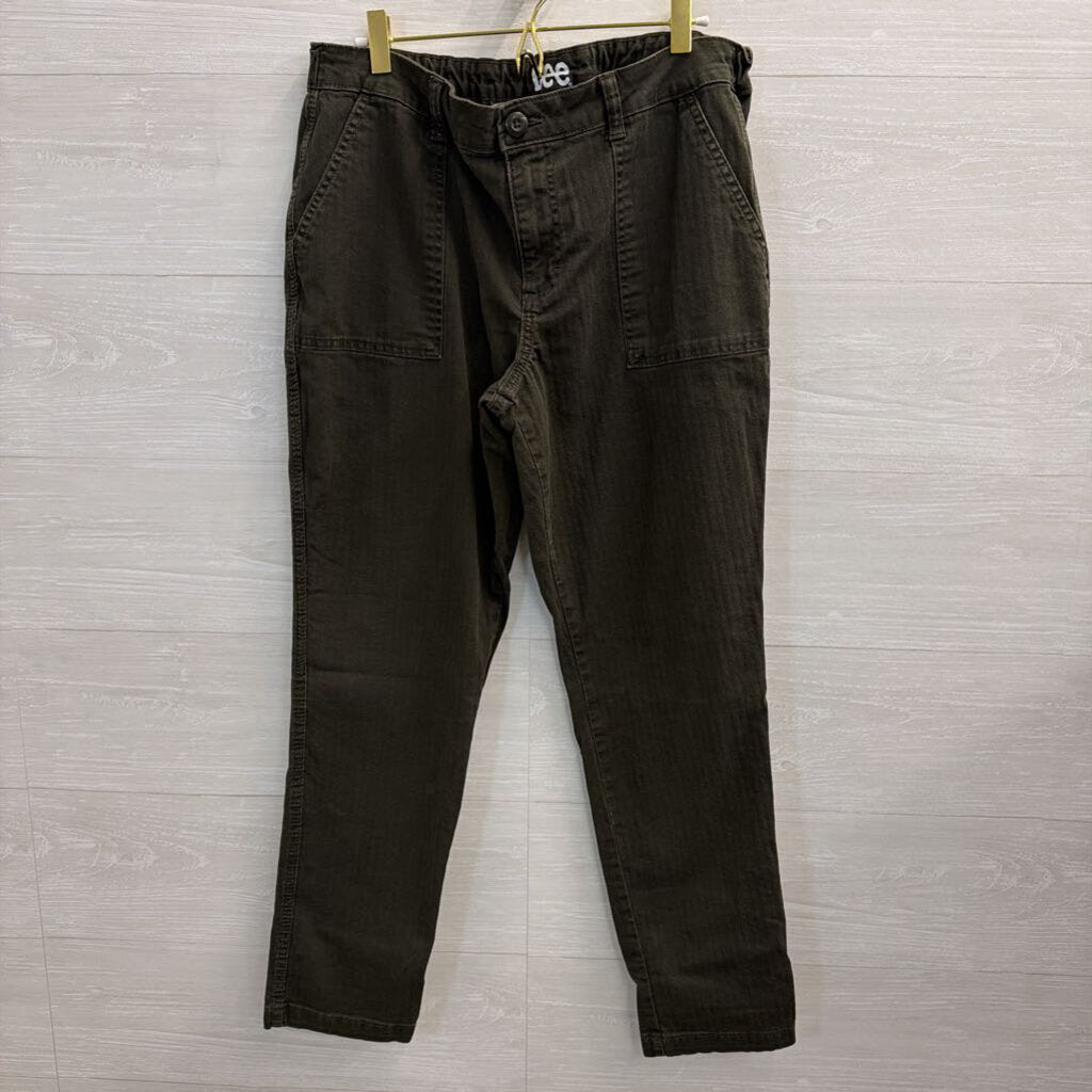 Lee Green Striped Pants 12