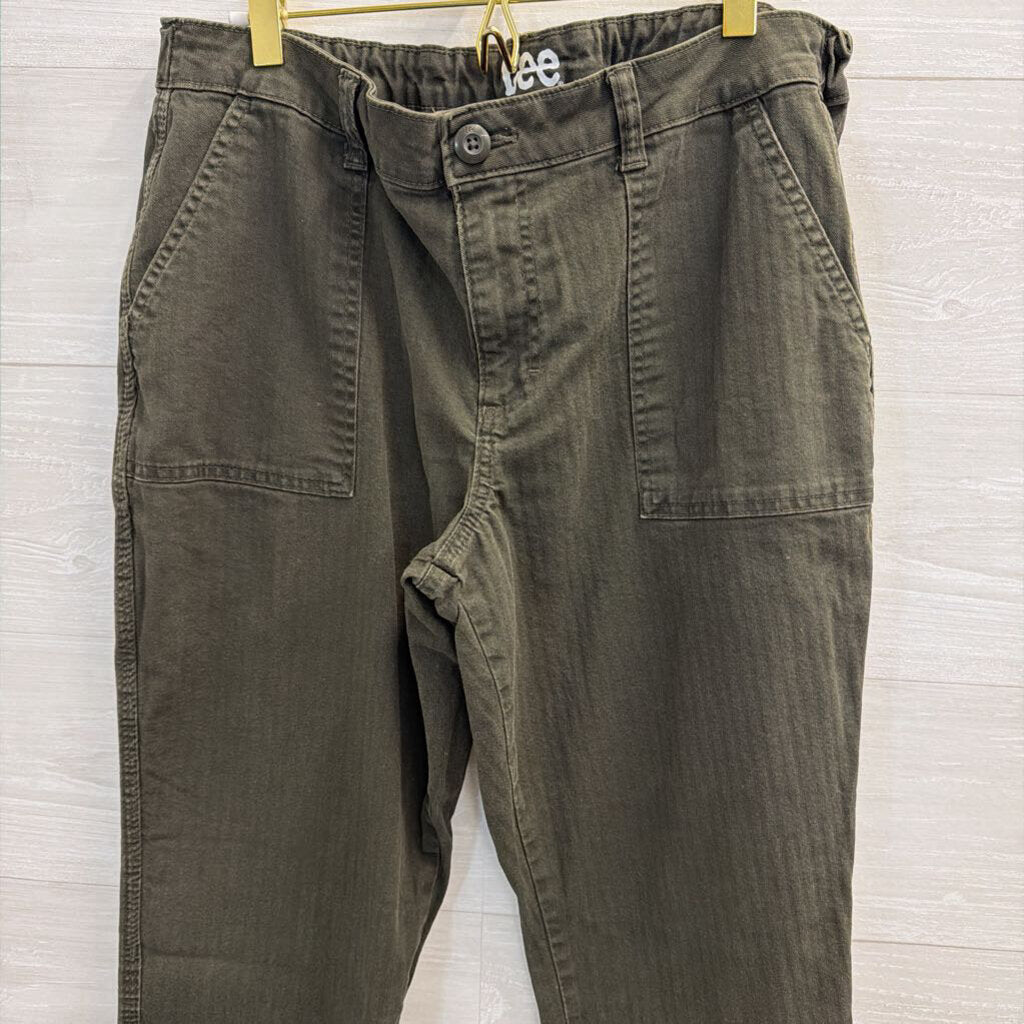 Lee Green Striped Pants 12