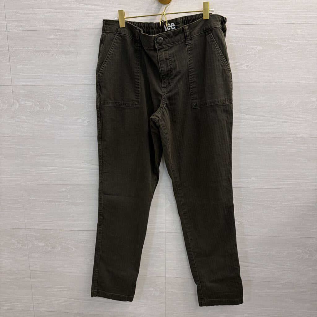 Lee Green Striped Pants 12