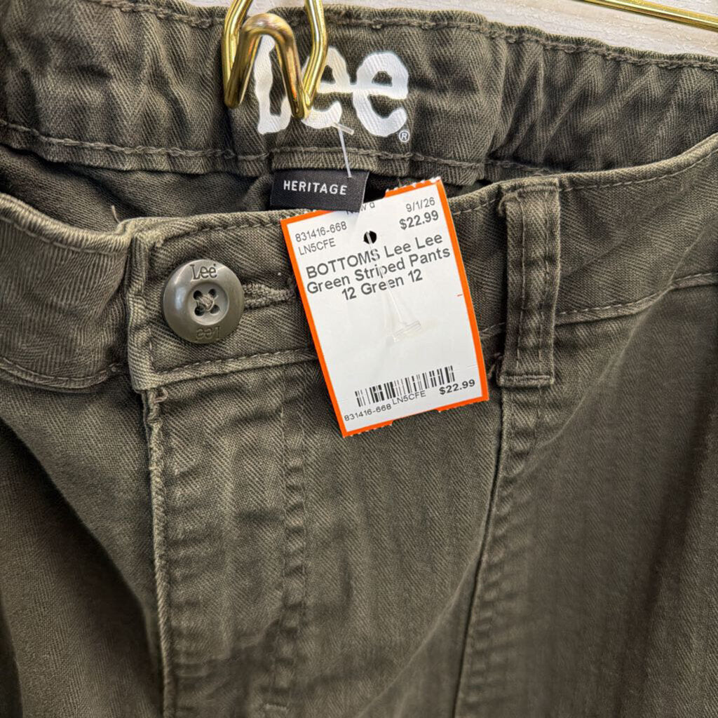 Lee Green Striped Pants 12