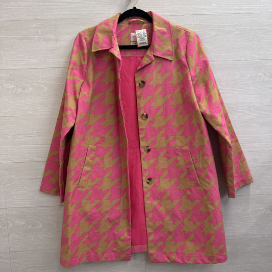 Isaac Mizrahi for Target Pink/ Brown Houndstooth Jacket Medium