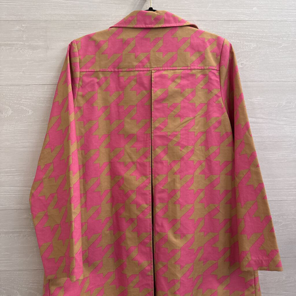 Isaac Mizrahi for Target Pink/ Brown Houndstooth Jacket Medium