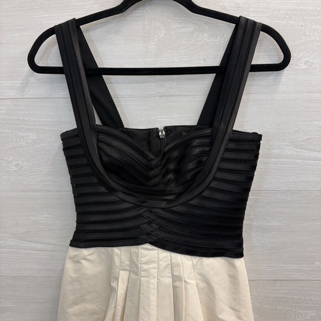 BCBG Black/ Cream Sleeveless Dress 2