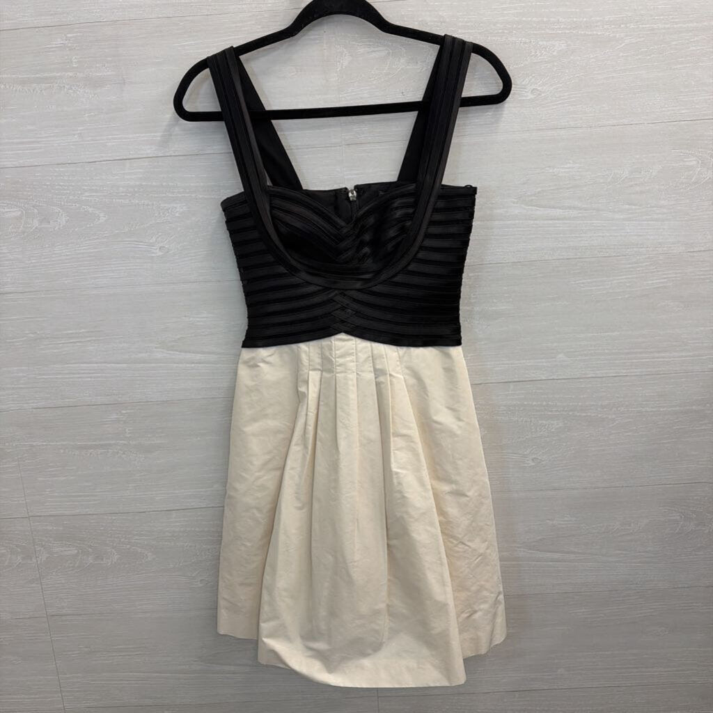 BCBG Black/ Cream Sleeveless Dress 2