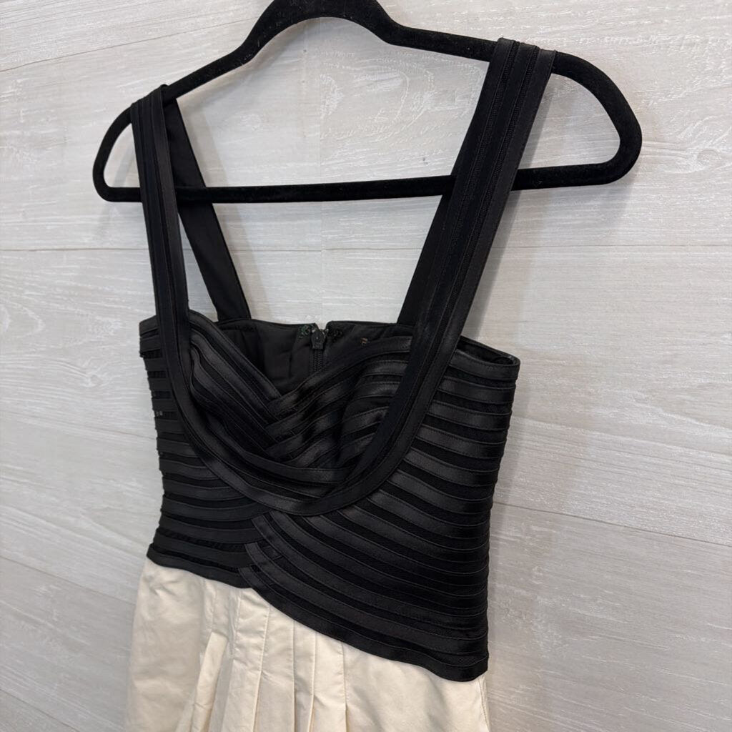 BCBG Black/ Cream Sleeveless Dress 2