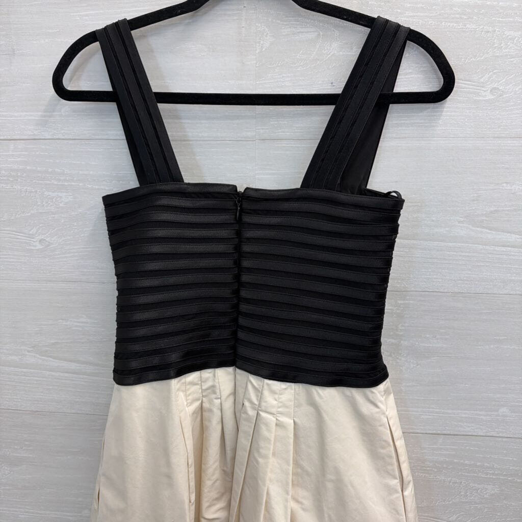 BCBG Black/ Cream Sleeveless Dress 2
