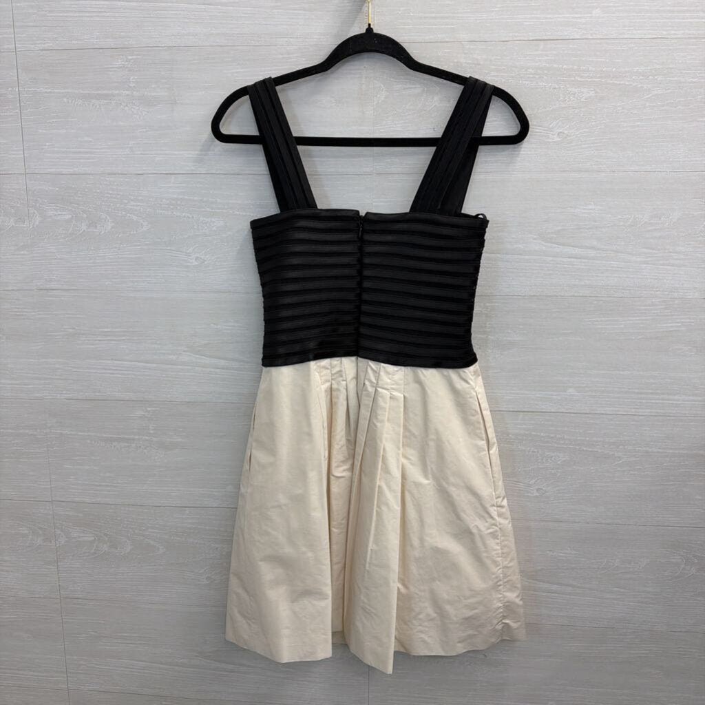 BCBG Black/ Cream Sleeveless Dress 2