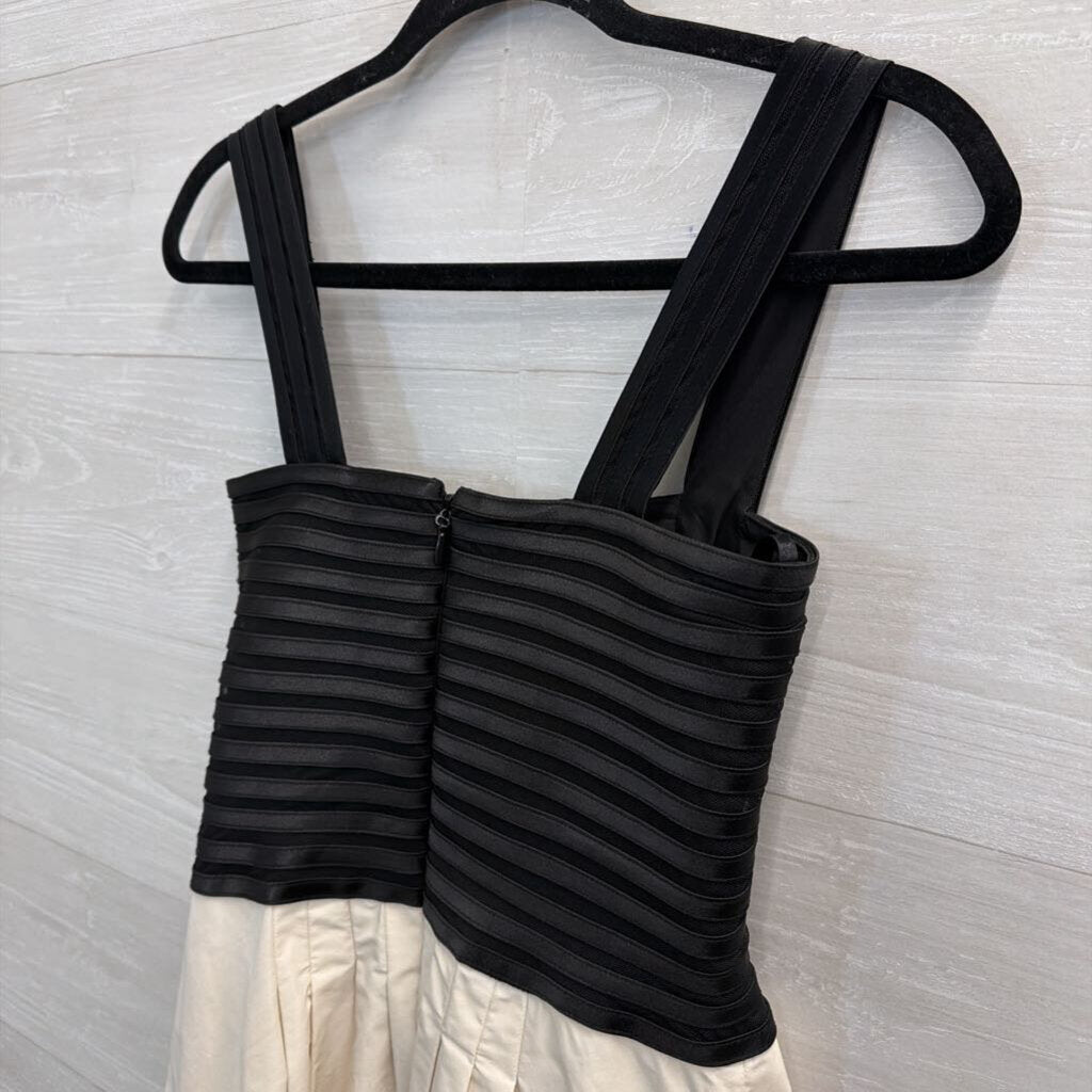 BCBG Black/ Cream Sleeveless Dress 2