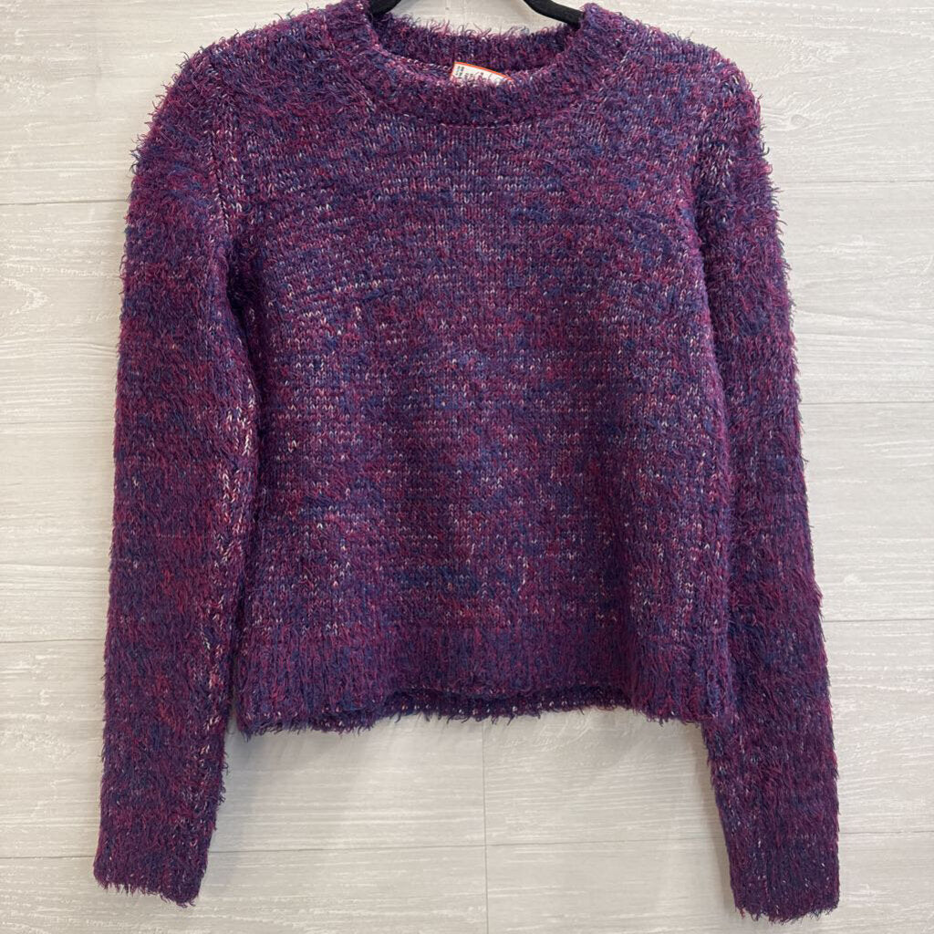 Loft Purple Soft Knit Long Sleeve Sweater Top Extra Small