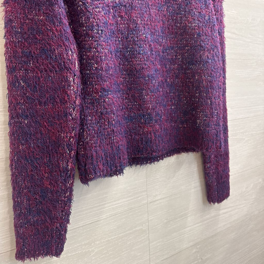 Loft Purple Soft Knit Long Sleeve Sweater Top Extra Small