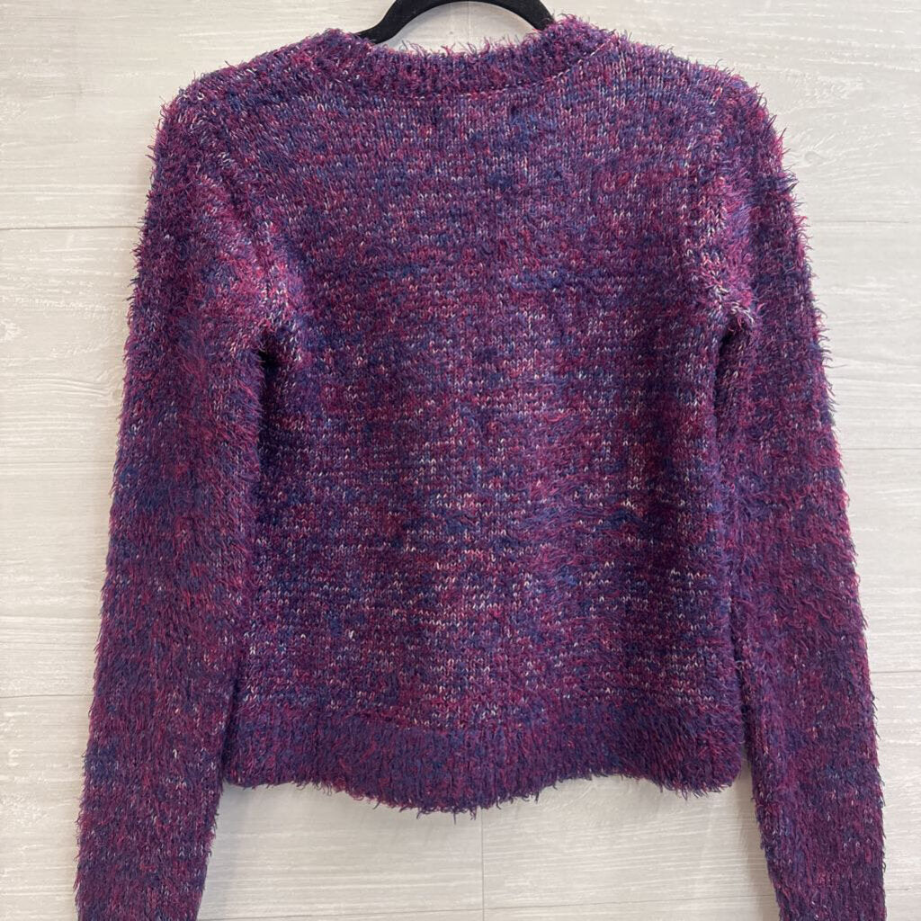 Loft Purple Soft Knit Long Sleeve Sweater Top Extra Small