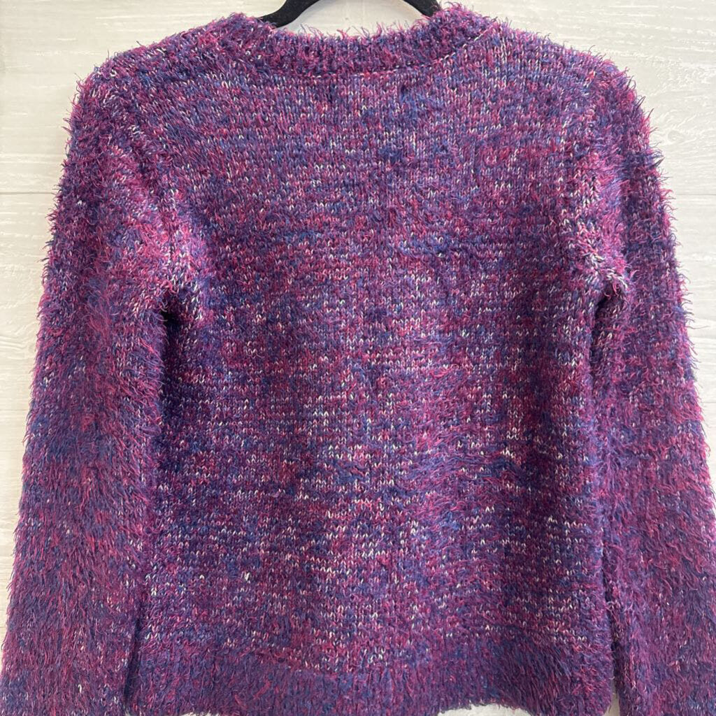 Loft Purple Soft Knit Long Sleeve Sweater Top Extra Small