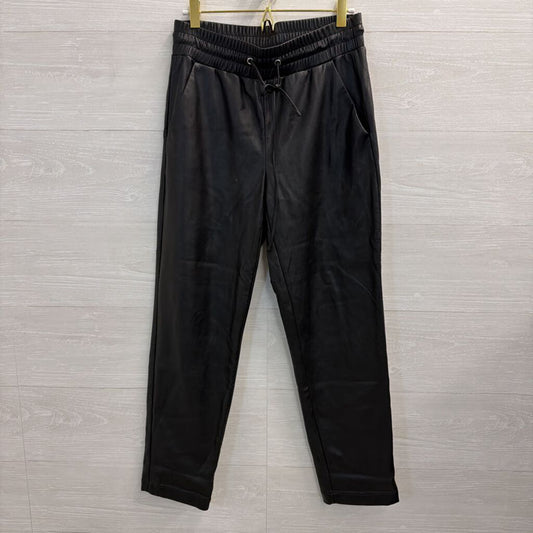 Loft Black Faux Leather Pull On Pants Extra Small