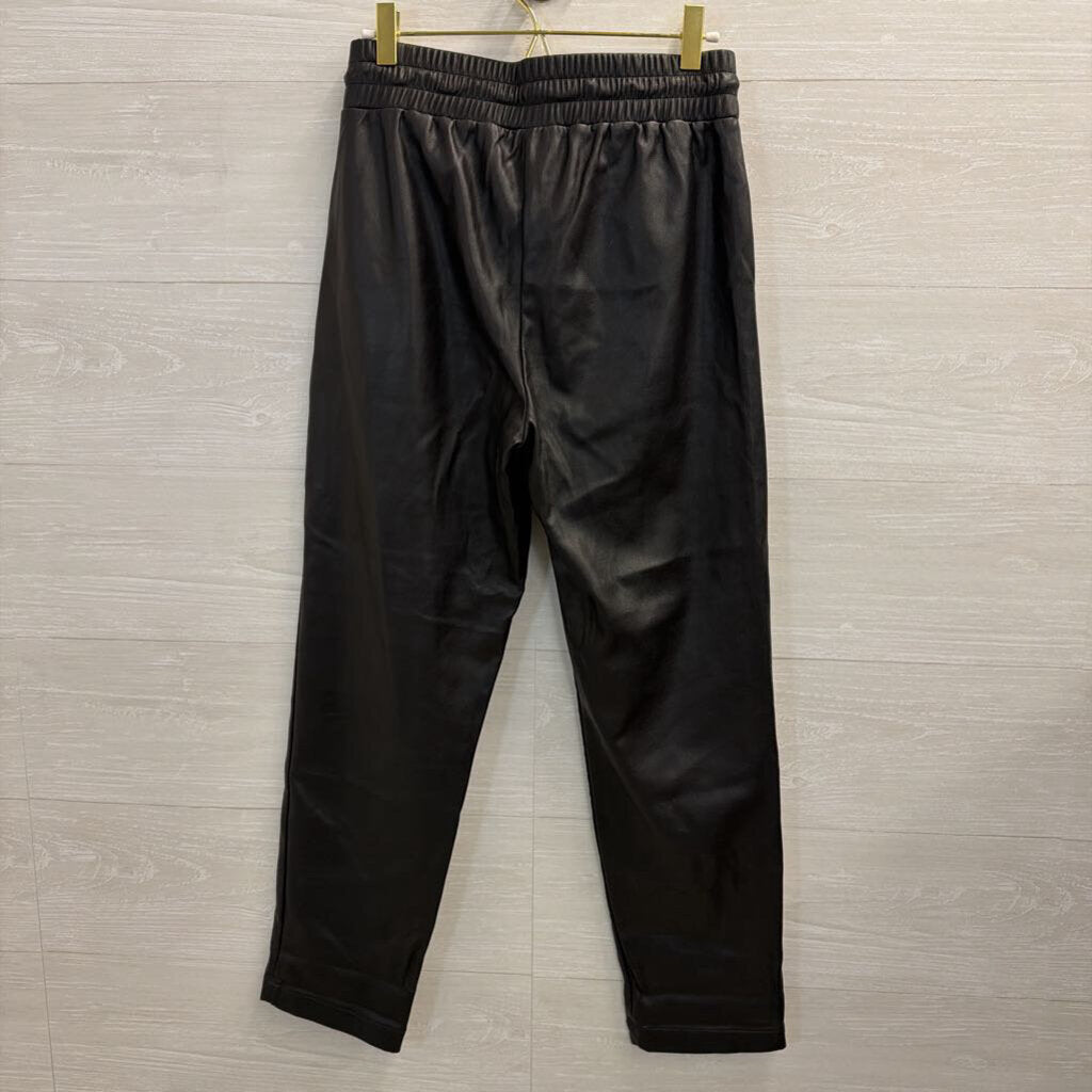 Loft Black Faux Leather Pull On Pants Extra Small