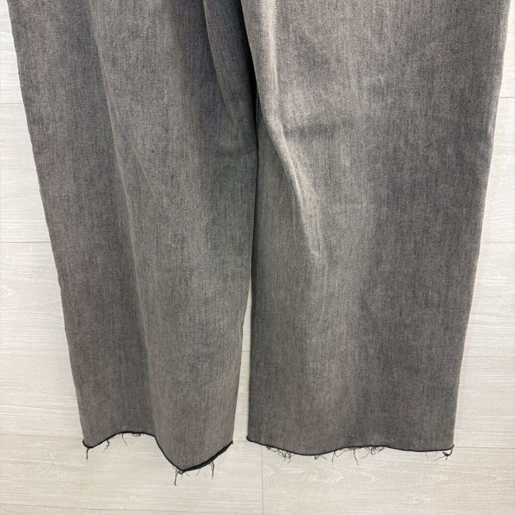 Easel Grey Denim Wide Leg Jeans Large