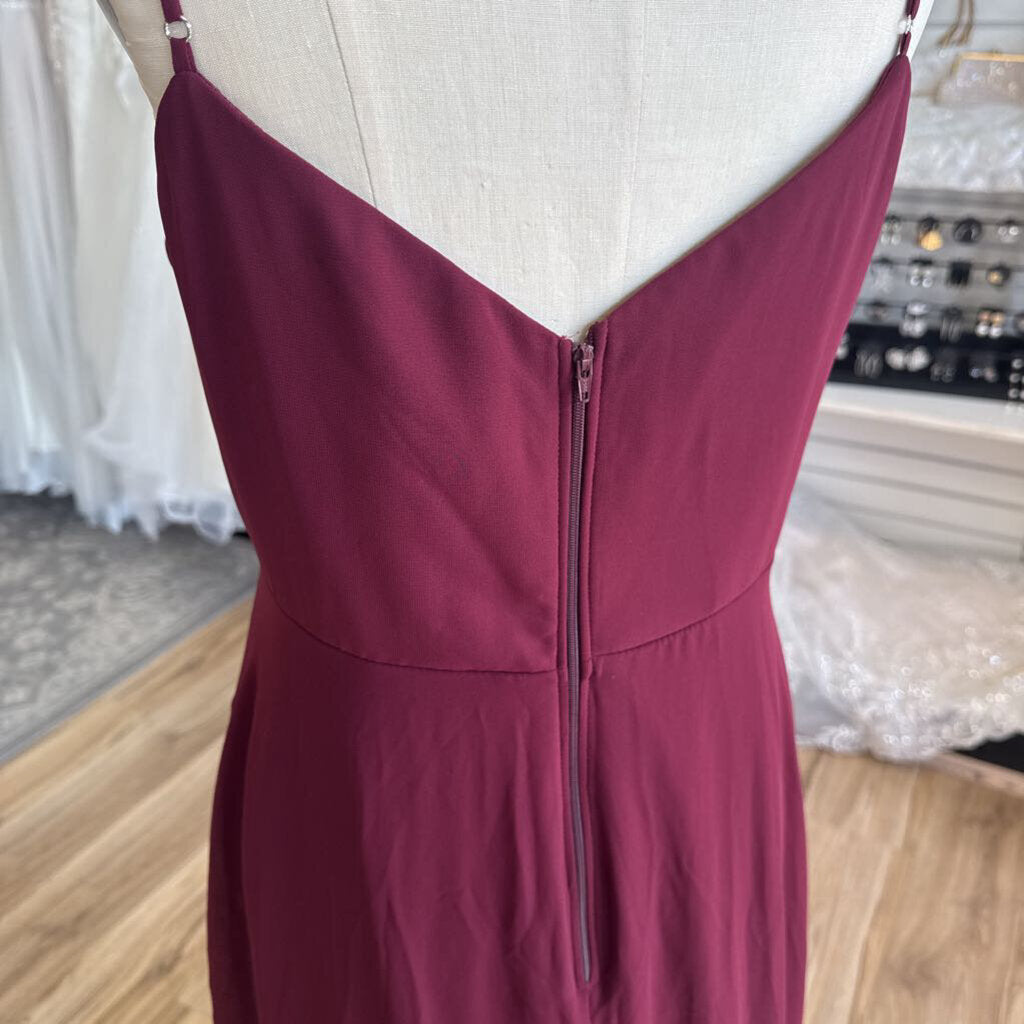 Birdy Grey Burgundy Long Formal Dress Extra Large