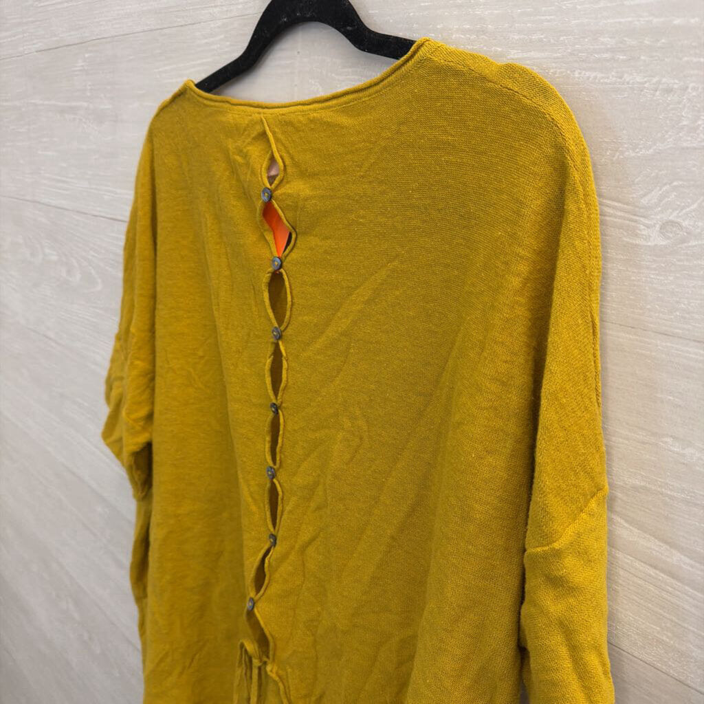 Chalet Yellow Knit Short Sleeve Boxy Top 3