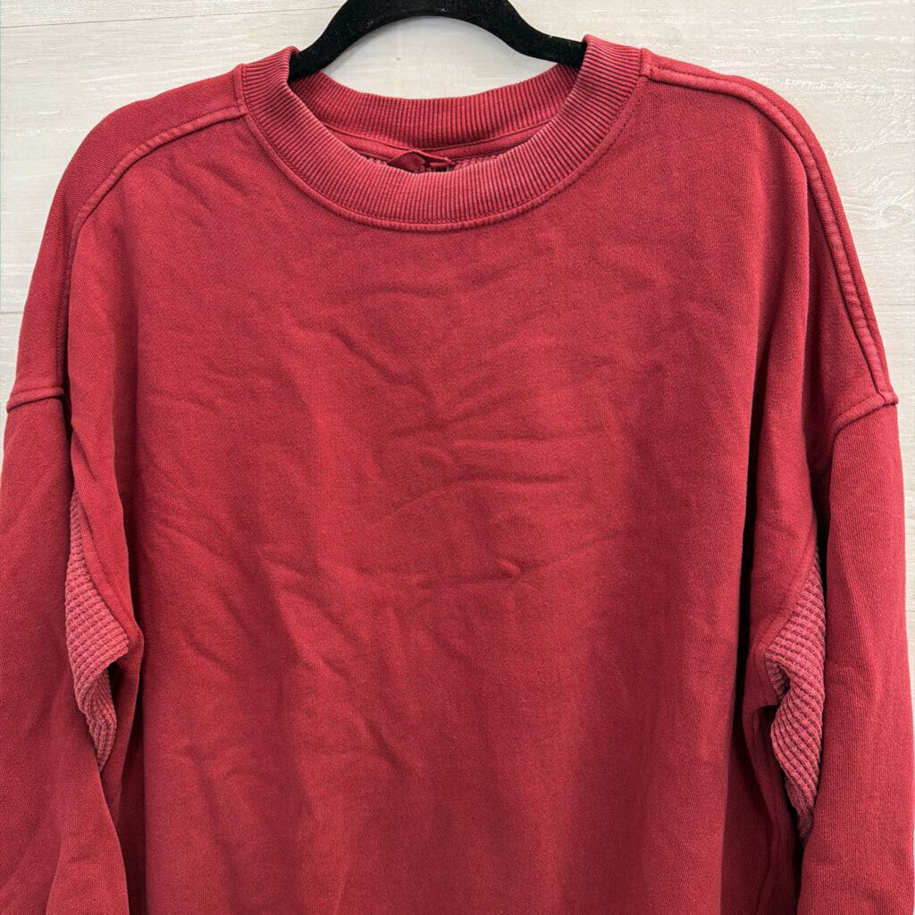 Aerie Red Long Sleeve Pullover Small