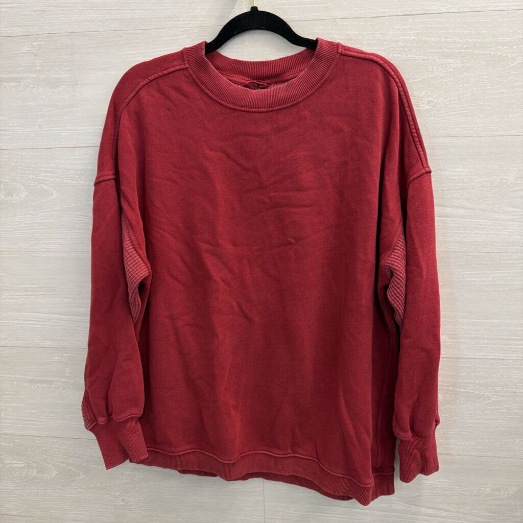 Aerie Red Long Sleeve Pullover Small