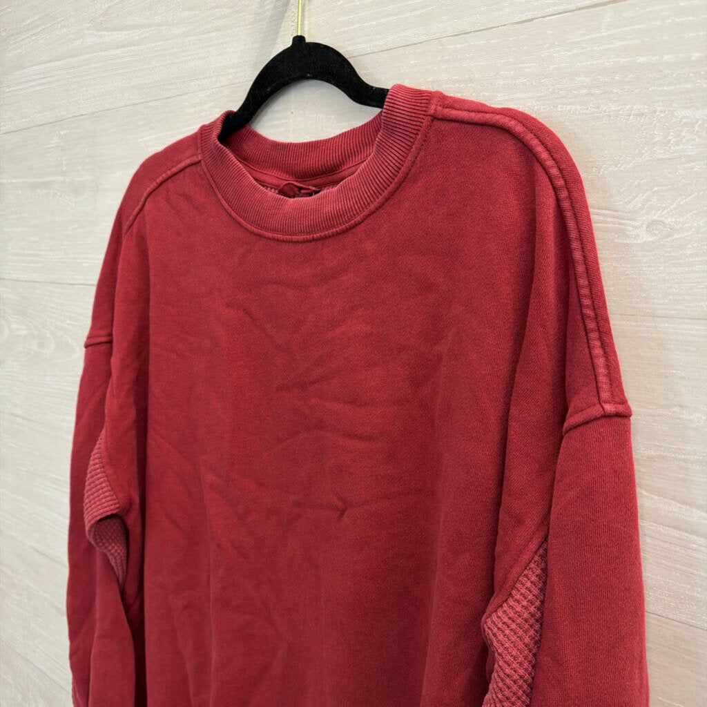 Aerie Red Long Sleeve Pullover Small