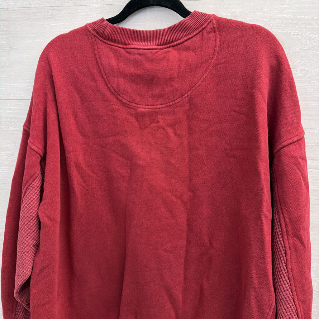 Aerie Red Long Sleeve Pullover Small