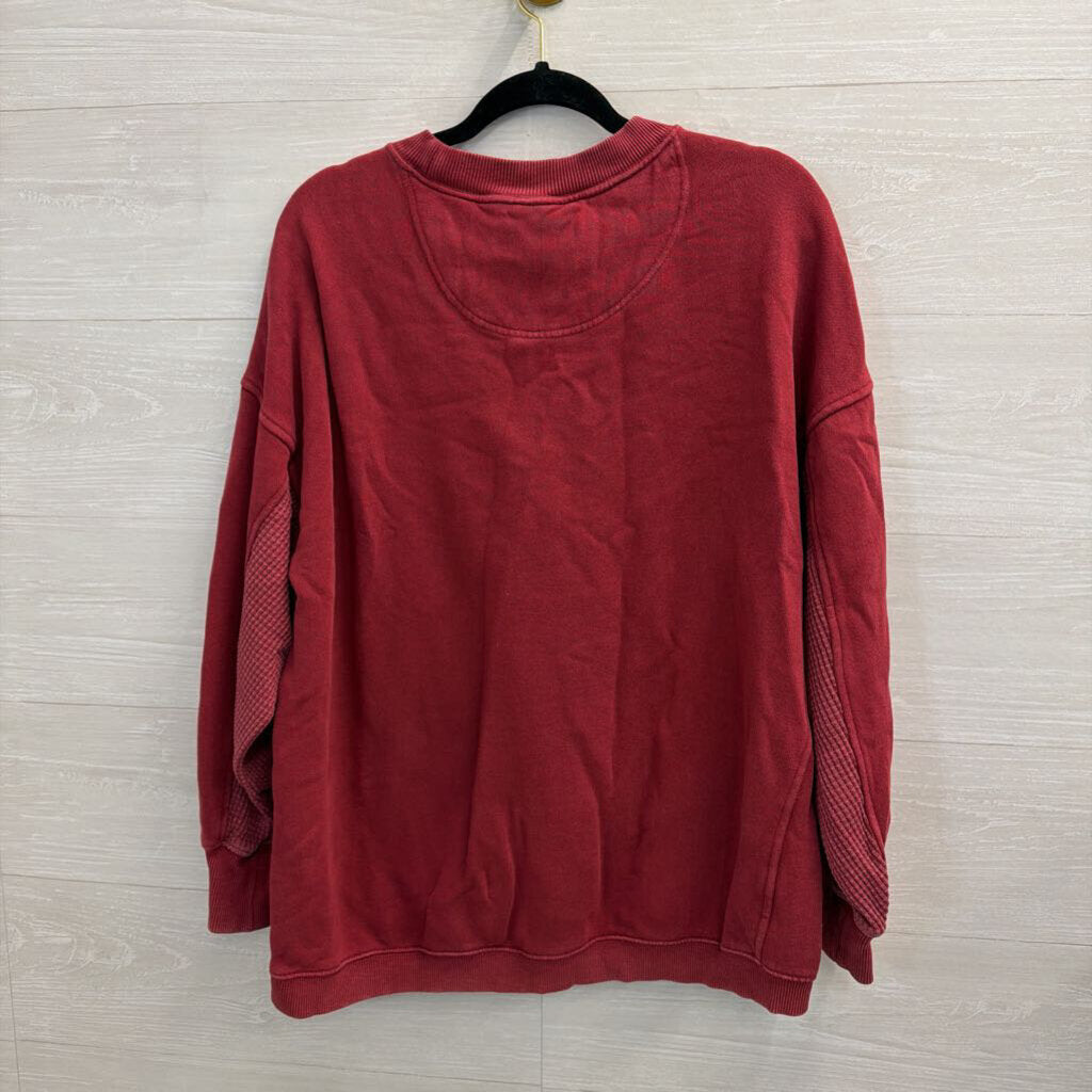 Aerie Red Long Sleeve Pullover Small