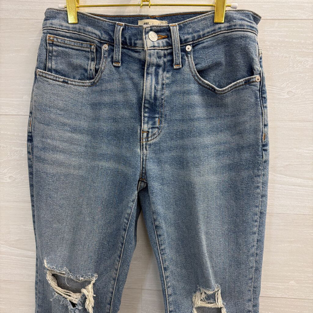 Madewell Light Wash Roadtripper Slim Boy Jeans 27 Petite