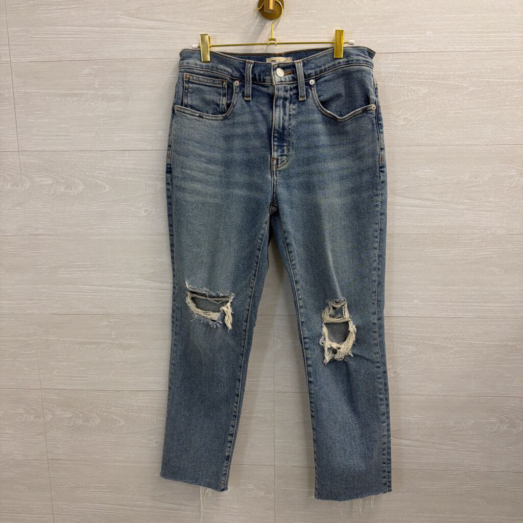 Madewell Light Wash Roadtripper Slim Boy Jeans 27 Petite