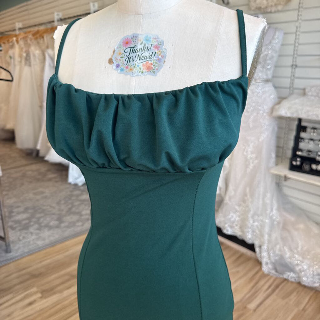 Dark Green Short Formal Dress Small