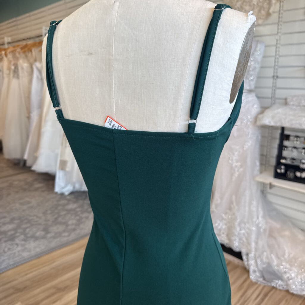 Dark Green Short Formal Dress Small