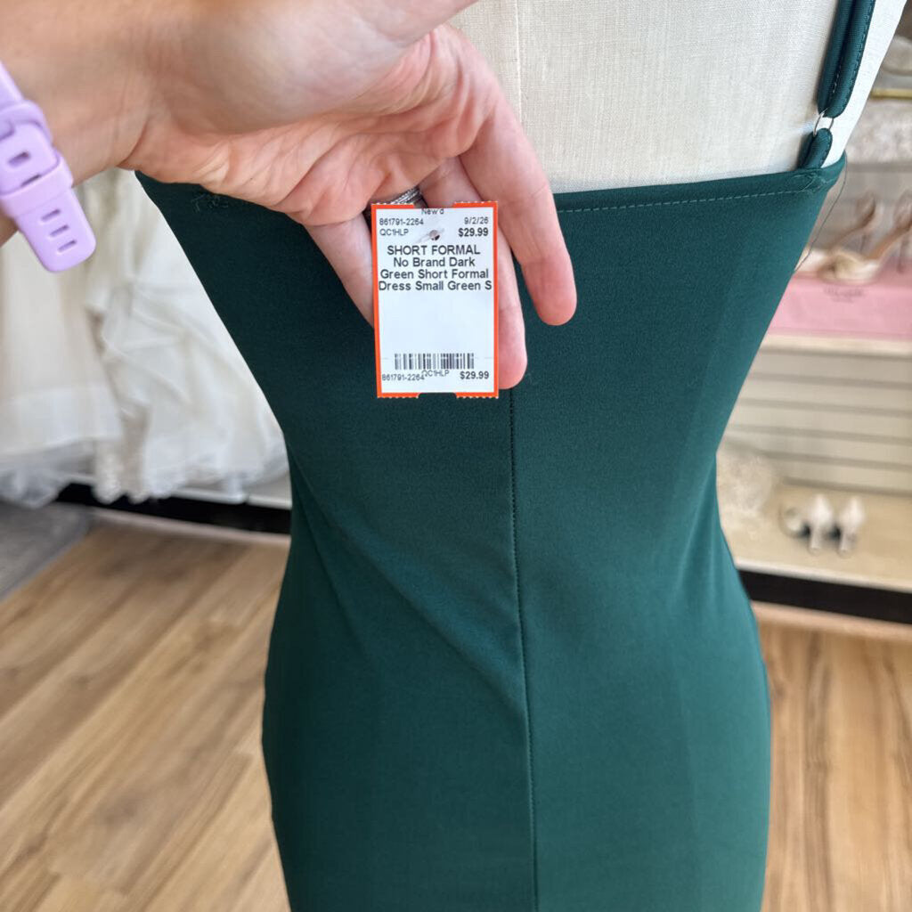 Dark Green Short Formal Dress Small