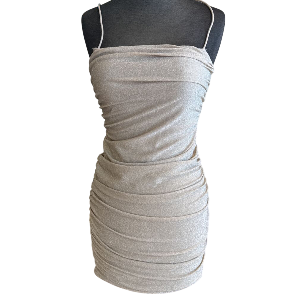 Gold Shimmer Short Formal Dress Small