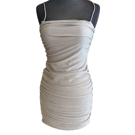 Gold Shimmer Short Formal Dress Small