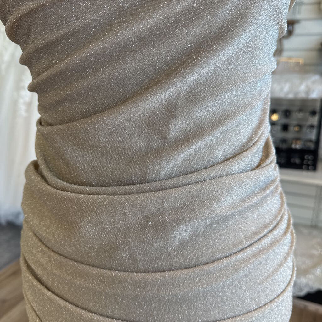 Gold Shimmer Short Formal Dress Small