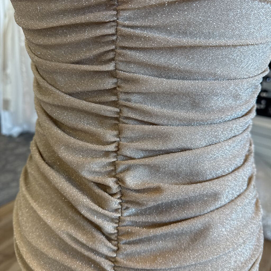Gold Shimmer Short Formal Dress Small