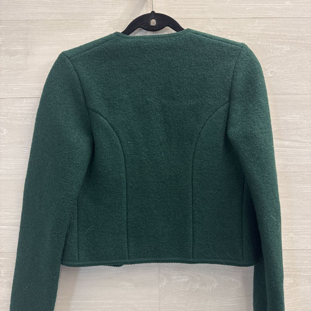 Vintage Geiger tyrol Green Wool Cropped Jacket 38