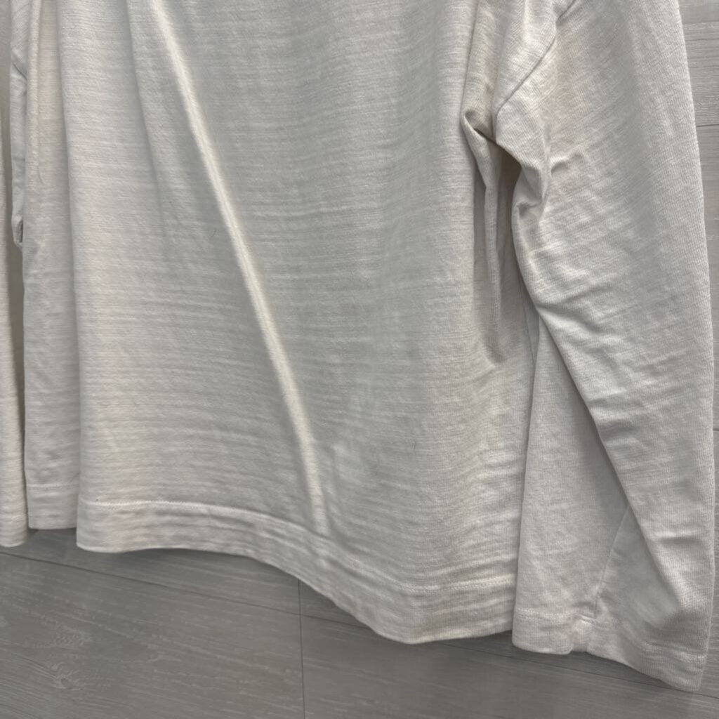Loft White Long Sleeve Top Large