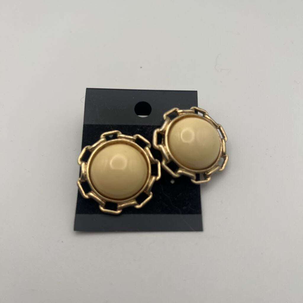 Vintage Gold/ Cream Earrings